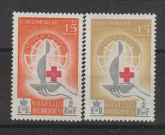 Nouvelles-Hébrides Légende Française 1963 Centenaire Croix Rouge 199-200, 2 Val ** MNH - Nuovi