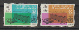 Nouvelles-Hébrides Légende Française 1966 Inauguration Siège OMS 245-246, 2 Val ** MNH - Nuevos