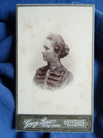 Photo CDV Georg Baur, Oettingen - Portrait Jeune Femme De Profil, Circa 1895-1900 L589A - Antiche (ante 1900)