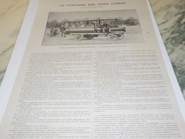 ANCIENNE PUBLICITE CONCOURS OMNIBUS DE DION BOUTON  1897 - Trucks