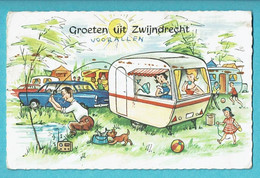 * Zwijndrecht (Antwerpen - Anvers) * (Colorprint 732) Groeten Uit Zwijndrecht, Camping, Caravan, Chien, Fantaisie - Zwijndrecht