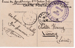 Cachet "Pharmacie Régionale 5e Région Service De Santé 1915" Orléans 110 Rue StJean Frappe Superbe - Oorlog 1914-18