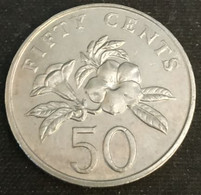 SINGAPOUR - SINGAPORE - 50 CENTS 2005 - KM 102 - ( Blason Bas ) - Singapour