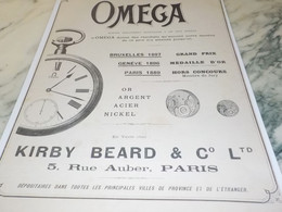 ANCIENNE PUBLICITE   MONTRE OMEGA 1897 - Autres & Non Classés