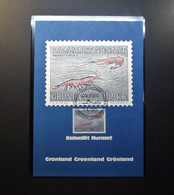 Greenland - Gronland  - 1982 -  Mi 133 Maximum Maxima Card - Fish Shrimp  - Pandalus Borealis - 1 April 1982 - Maximumkarten (MC)