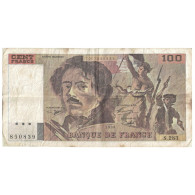 France, 100 Francs, Delacroix, 1994, S.283, B+, Fayette:69ter.01c, KM:154h - 100 F 1964-1979 ''Corneille''