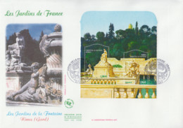 Enveloppe  FDC  Grand  Format  1er  Jour    FRANCE   Bloc   Feuillet    Les  Jardins  De  France   NIMES   2005 - 2000-2009