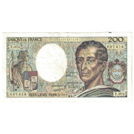 France, 200 Francs, Montesquieu, 1989, T.072, TTB, Fayette:70.09, KM:155c - 200 F 1981-1994 ''Montesquieu''