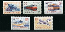 (CL 98) Roumanie ** PA 184 à 188 - Trains , Bus, Avion, Etc.... - Unused Stamps