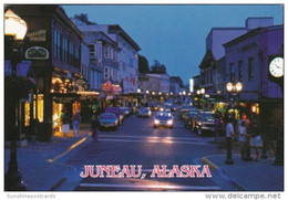 Alaska Juneau Franklin Street At Night - Juneau