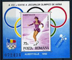 S	Roumanie ** Bloc N° 215 - J.O. D'Albertville (patinage Artistique) - Unused Stamps