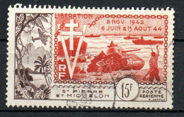 Col24 Colonies Saint Pierre & Miquelon SPM PA N° 22 Oblitéré Cote 16,50€ - Oblitérés