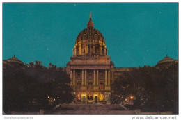 State Capitol Building At Night Harrisburg Pennsylvania - Harrisburg