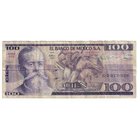Billet, Mexique, 100 Pesos, 1982, 1982-03-25, KM:74c, B+ - Mexico
