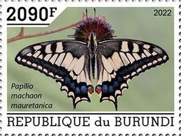 BURUNDI 2022 - Butterflies V, 1v. Official Issue [BUR2201065a] - Farfalle