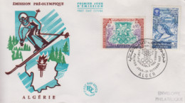 Enveloppe  FDC  1er  Jour  ALGERIE  Jeux  Olympiques  GRENOBLE   1968 - Algérie (1962-...)