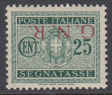 Italy - 1944 R.S.I. - Tax N.50/Ia (Brescia) - Cat. 600 Euro SOPRASTAMPA CAPOVOLTA - Certificato - Gomma Integra - MNH** - Strafport