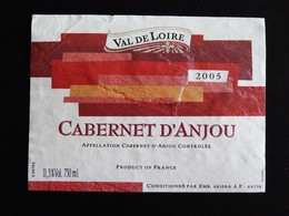 ETIQUETTE VIN ROSE CABERNET D'ANJOU VAL DE LOIRE 2005 - Rosés