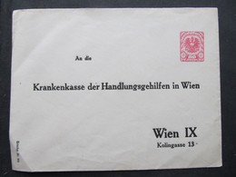 GANZSACHE Wien Privatganzsache  Krankenkasse Ca. 1920// D*52617 - Covers & Documents