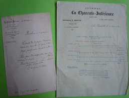 Delcampe - 2 Documents Du Journal LA CHARENTE INFERIEURE 1924-1925 - Pour L'impression D'un Livre De Charles FOLEY - 1900 – 1949