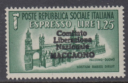 ITALIA - C.L.N. MACCAGNO N.8  Cat. 750€ - Firmato RAYBAUDI - GOMMA INTEGRA - MNH** - Comitato Di Liberazione Nazionale (CLN)