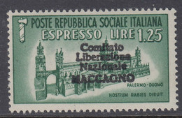 ITALIA - C.L.N. MACCAGNO N.8  Cat. 750€ - Firmato RAYBAUDI - GOMMA INTEGRA - MNH** - Comité De Libération Nationale (CLN)