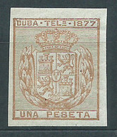Cuba Sueltos Telegrafos Edifil 39s ** Mnh  Sin Dentar - Kuba (1874-1898)