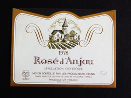 ETIQUETTE VIN ROSE D'ANJOU 1978 THOUARCE MAINE ET LOIRE - Rosé (Schillerwein)