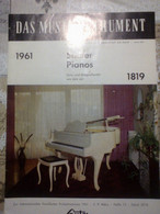 Das Musikinstrument 1961 1819 Sauter Pianos CP à Détacher - Musik