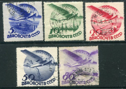 SOVIET UNION 1934 Civil Aviation Without Watermark Used.  Michel 462-66 - Used Stamps