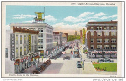 Wyoming Cheyenne Capitol Avenue Showing Capitol Dome In The Distamce - Cheyenne