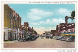 Wyoming Cheyenne Seventeenth Street And Business District 1944 - Cheyenne