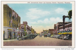 Wyoming Cheyenne Seventeenth Street And Business District 1948 - Cheyenne