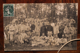 Carte Photo 1910's CPA AK Soldats Au Repos RI Régiment Infanterie Animée Illiers Quincallier - Altri & Non Classificati