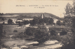 SAUCOURT (Haute-Marne): La Route De La Gare Et Le Rognon - Autres & Non Classés