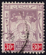 KELANTAN 1911 30c Sc#7- USED @E2759 - Kelantan