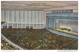 Indiana Lafayette Interior Hall Of Music Purdue University Curteich - Lafayette