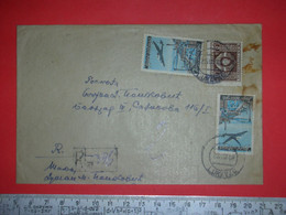 R,Yugoslavia FNRJ,registered Letter,air Mail Stamps,postal Cover With R Postage Seal,cyrillic/latinic Alphabet - Poste Aérienne