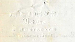 25 Mai 1868 Courrier M° PIQUENET Notaire à Montbozon 70 - 1800 – 1899