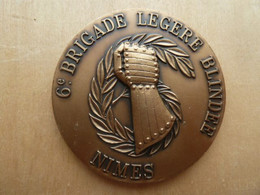 DA-067 Médaille Bronze(grav'é Sur La Tranche) SignéeJ.Kalne,6eme Brigade Légère  Blindée NÏMES - Brons