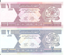 AFGHANISTAN 1-2 AFGHANIS ND2002 UNC P 64-65 ( 2 Billets) - Afghanistán