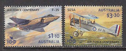 2021 Australia RAAF Air Force Military Aviation Jets Pair MNH @ BELOW FACE VALUE - Unused Stamps