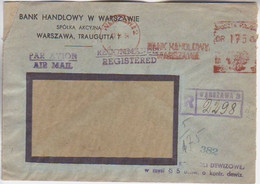 POLAND. 1954/Warszawa, Bank Handlowy, Registered Envelope/meter-franking. - Covers & Documents