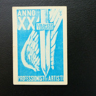 Tessera PROFESSIONISTI ED ARTISTI -MEDICI - Anno 1942 - Membership Cards
