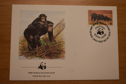 Enveloppe WWF 1er Jour - Sierra Leone - Singe Chimpanzé - 19-05-1983 - Briefe U. Dokumente