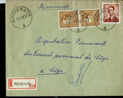 Env. (entière)  Obl. ROCHERATH  01/04/58 En Rec.    ( Lunettes Et Poortman) - Poste Rurale