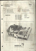 NOKIA - Stéréo Plus Chassis - TV 1995 - Service Manual  - 5577 NICAM, 6377 NICAM, 7177 NICAM, 7177 NICAM F - Television