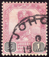 JOHORE 1921 1c Wmk.MSCA Sc#101 - USED @E1374 - Johore