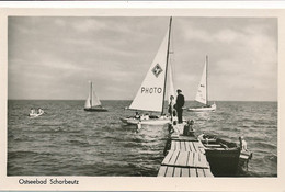 CPM ( Seltene Fotokarte 1955)  -32485- Allemagne  - Scharbeutz - Segleranlage R-Envoi Gratuit - Scharbeutz