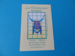 Carte De Visite Restaurant Les Dominicaines 45 Montargis - Cartoncini Da Visita